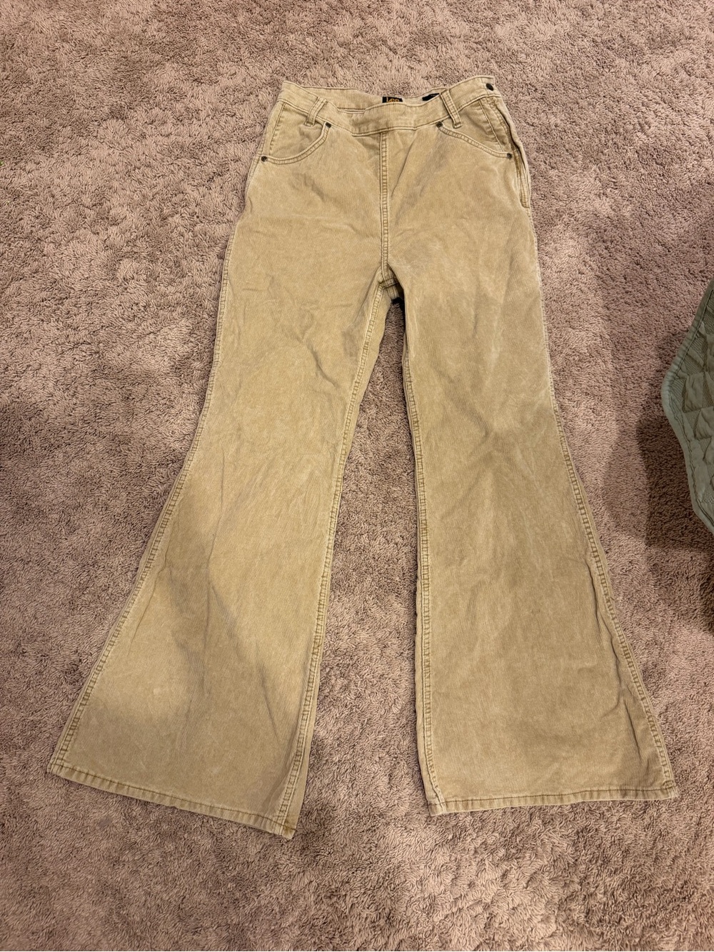 Lee Women's Flared Corduroy Pants in Light Tan